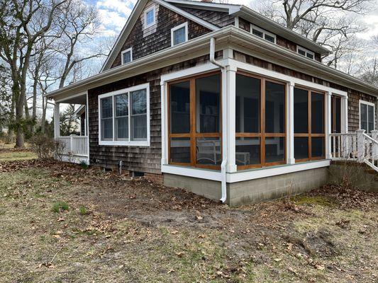 We love our screened porch designed and built by Ron and his team!