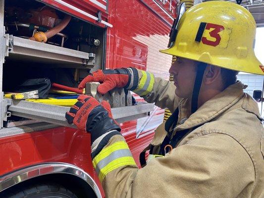 In 2021, we bought every firefighter two new pairs of top line gloves for structure fires.