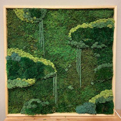 3' x 3' Custom moss art