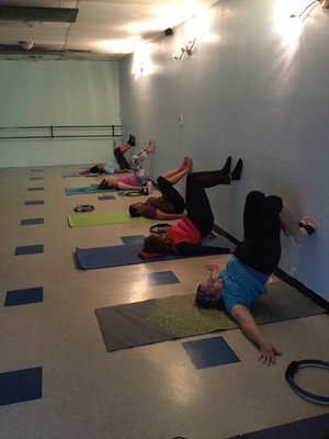 Pilates at the wall