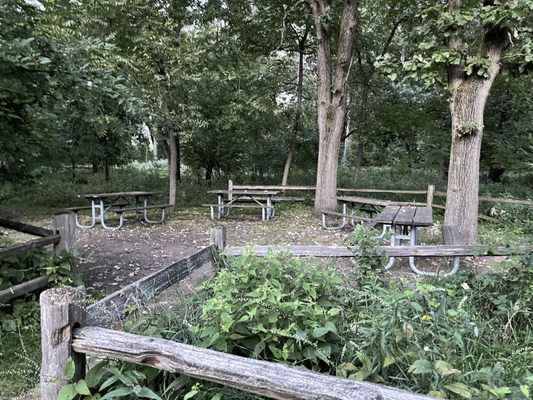 Picnic grove at Sand Ridge, next to the nature center.