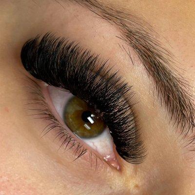 Volume set - she has tons of natural lashes.