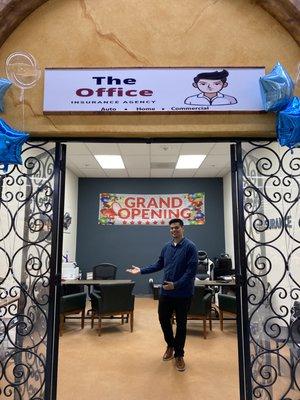 The Insurance Agent, Danny Robles at the entrance inside the Simi Valley Vallarta Supermarket.