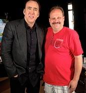 Interviewing Nicolas Cage for 20th Century Fox Satellite Media Tour.