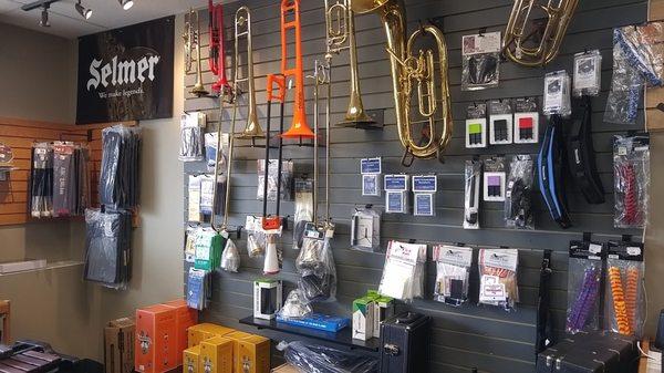 We have a great selection of band instruments along with supplies