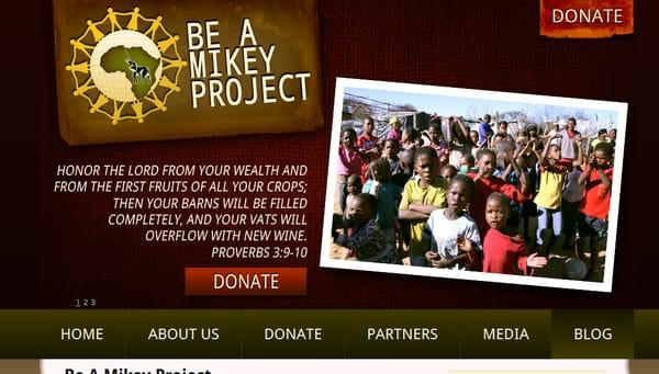 BeAMikeyProject.org website design.