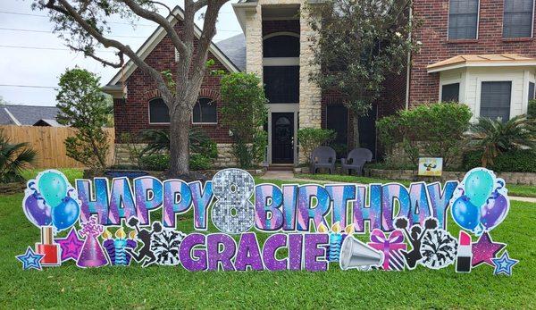 Birthday yard signs for any age! Customize the name, colors and theme to make it extra special!