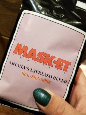 Mask-et's proprietary espresso blend (whole beans)