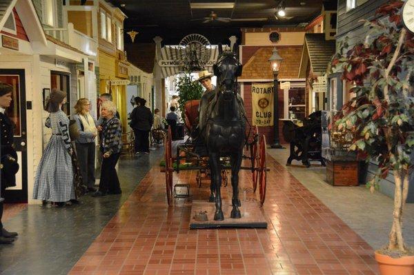 Main Street Plymouth reproduction in the 19th century