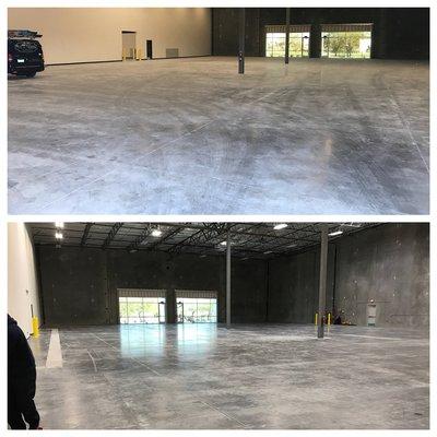 Warehouse floor cleaning... 75,000 sq ft