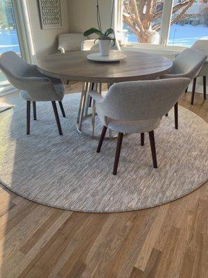 Round custom rug, LOVE