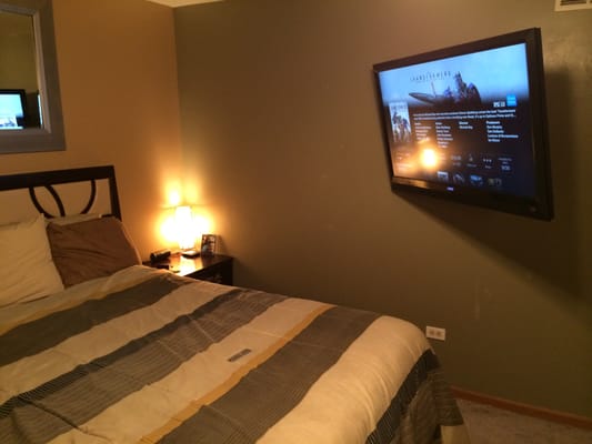 Bedroom Solution -Mounted television -Hidden components