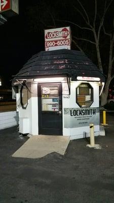 The neat little shack they operate out of in the same general parking lot area as In-N-Out Burger.