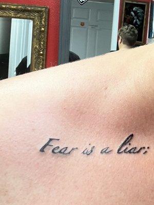 Fear is a liar;