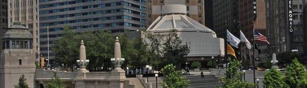 View of Seventeenth Church of Christ, Scientist - Chicago from river