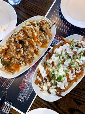 Calamari and Buffalo French fries