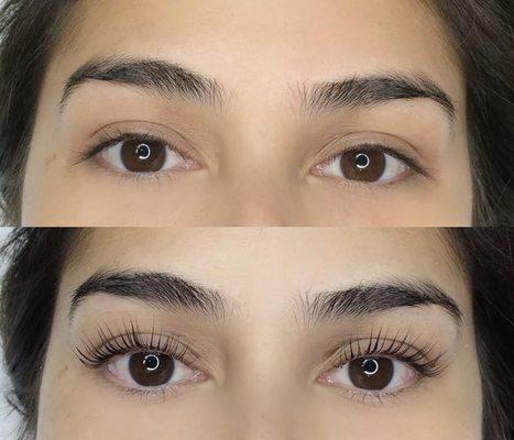 your Natural Eyelashes using our
customized Lash Lift which curls and lift your own lashes
creating a more desired appearance to the lashes