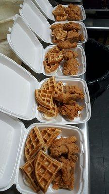 This is new here...chicken n waffles