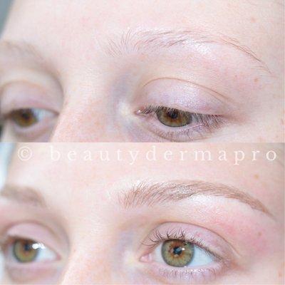 Microbladed brows