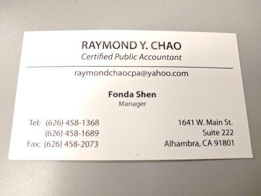 Chao Raymond CPA