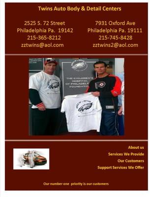 Twins Auto Body gives back...