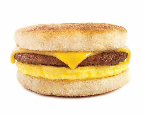 breakfast sandwich sausage, ham or bacon egg & cheese