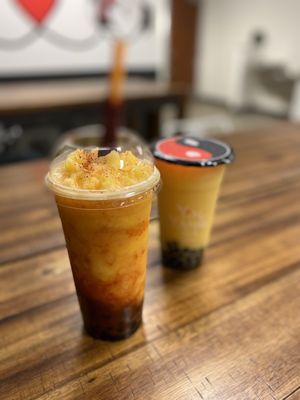 Mangonada and mango milk tea