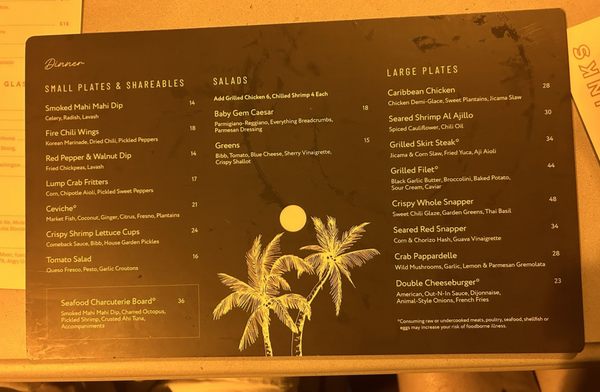 Great menu!