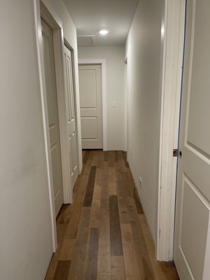 Flooring, trim and door installation