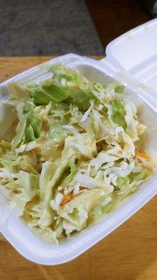 Coleslaw, very sweet. At first I thought it was salad.