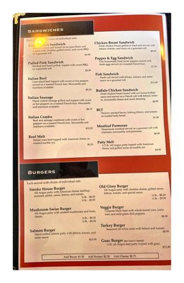 Twisted Q BBQ Menu. Sandwiches & Burgers.