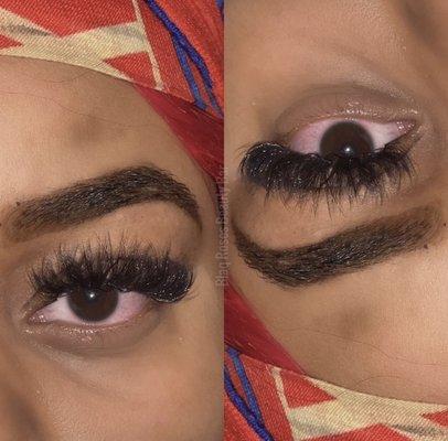 Lash extensions & Brow tint