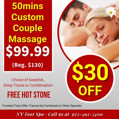 50mins Custom Couple Massage