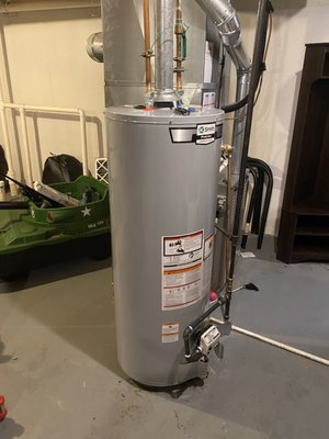 New replacement water heater