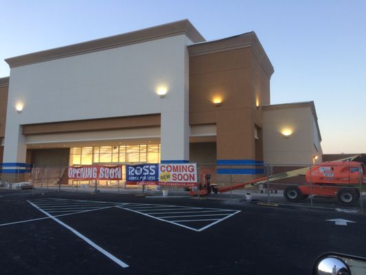 installing the outdoor building lights on a Ross