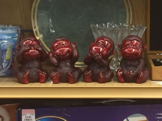 set of monkeys:  see no evil, hear no evil, speak no evil, do no evil.  $9.99