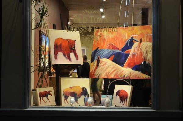 Showcase window for artist Kate Dardine