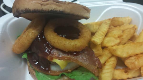 BBQ Bacon Onion Ring Burger