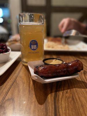 Polish Sausage with Radler