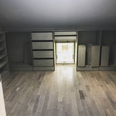 Custom closet in master bedroom