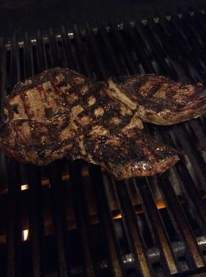 Prime top sirloin cooked on a 13 yr-old Weber Genesis gas grill bought at Jeff's Backyard. Still works like a champ!