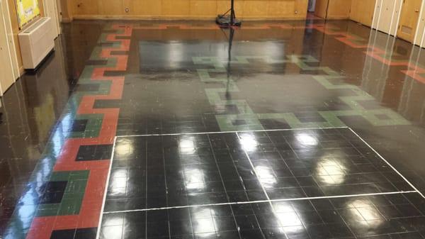 A 65 year old floor made new by Combat Cleanerz.