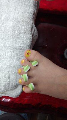 Gorgeous baby pedicure