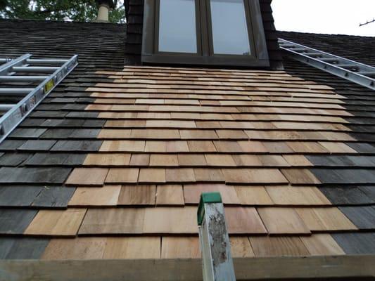 Wood Shingles Partial Repair