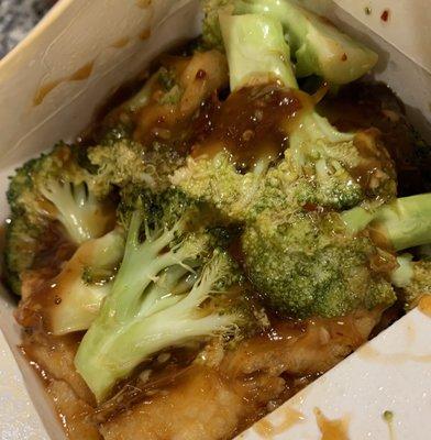 Tofu with broccoli garlic sauce