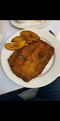 Pork cutlet with sweet plaintains