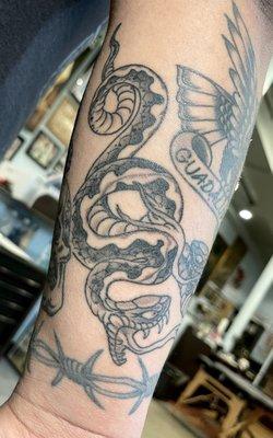 Snake done by Chris
Please email to book at 
Christorchbearer@gmail.com