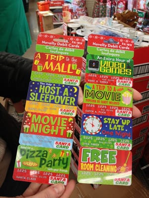 Novelty gift debit cards for your kids! Great idea!