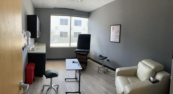 Exam Room's are designed to be comfortable and open.