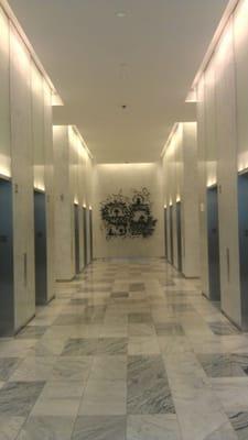 Elevator lobby.